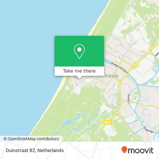 Duinstraat 82, 2225 RD Katwijk aan Zee kaart