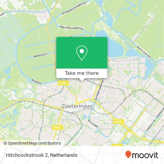 Hitchcockstrook 2, 2726 VN Zoetermeer kaart