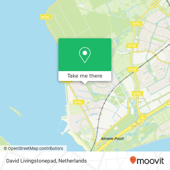 David Livingstonepad, 1363 LC Almere-Stad kaart