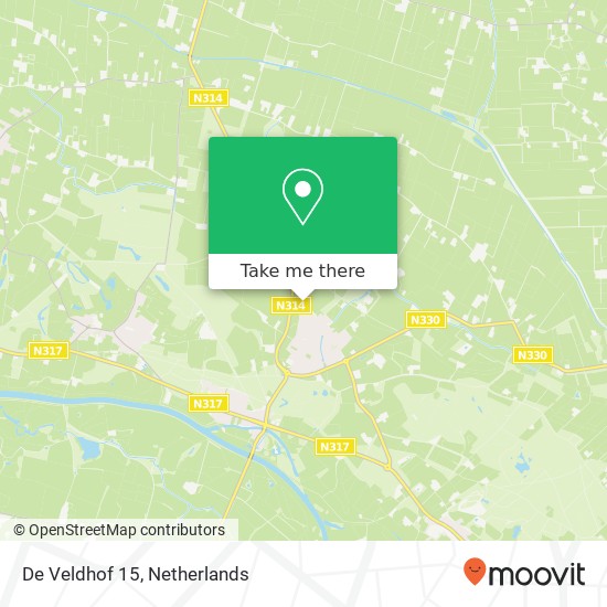 De Veldhof 15, 6999 BD Hummelo kaart
