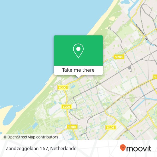 Zandzeggelaan 167, 2554 HM Den Haag kaart