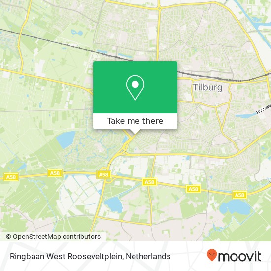 Ringbaan West Rooseveltplein, 5025 Tilburg kaart