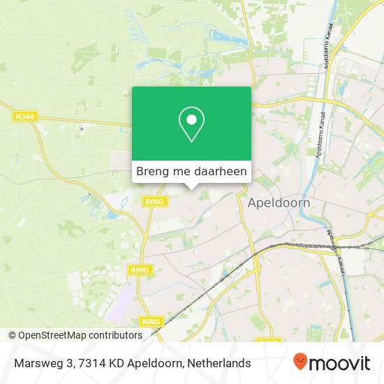 Marsweg 3, 7314 KD Apeldoorn kaart