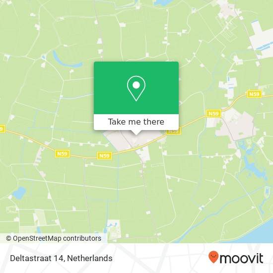 Deltastraat 14, 4306 BK Nieuwerkerk kaart