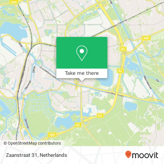 Zaanstraat 31, 5215 VD 's-Hertogenbosch kaart