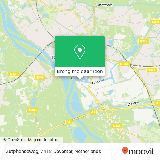 Zutphenseweg, 7418 Deventer kaart