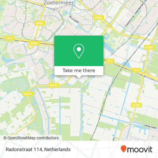 Radonstraat 114, 2718 TA Zoetermeer kaart