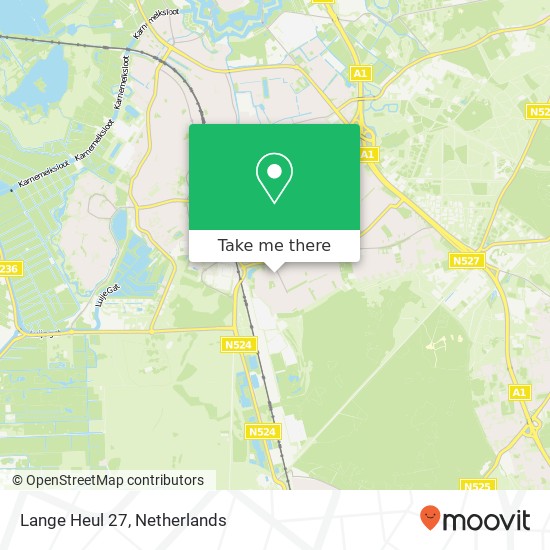 Lange Heul 27, 1403 NE Bussum kaart