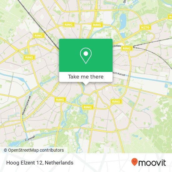 Hoog Elzent 12, 5611 LW Eindhoven kaart