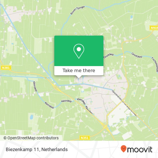 Biezenkamp 11, 8431 PW Oosterwolde kaart