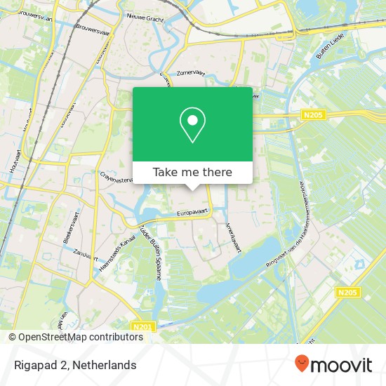 Rigapad 2, 2034 EX Haarlem kaart