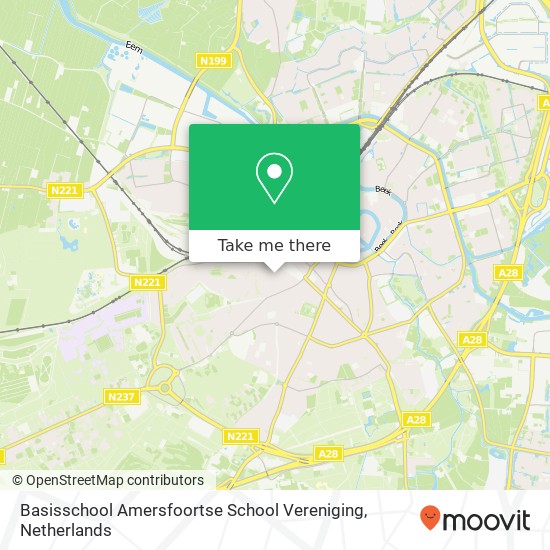 Basisschool Amersfoortse School Vereniging, Johan van Oldenbarneveltlaan 23 kaart