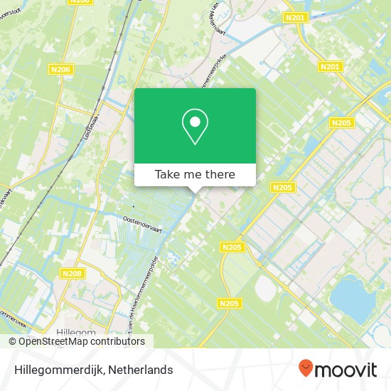 Hillegommerdijk, 2136 Zwaanshoek kaart
