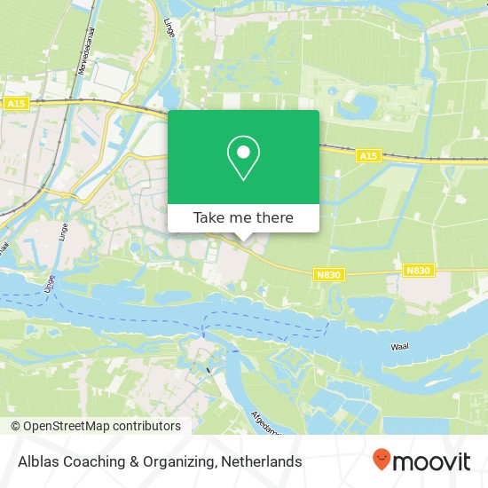 Alblas Coaching & Organizing, Blauwkapel 36 kaart