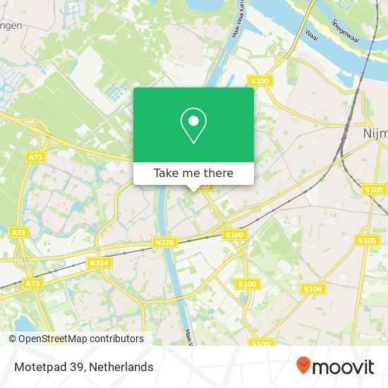 Motetpad 39, 6544 PX Nijmegen kaart