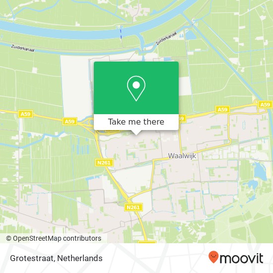 Grotestraat, 5141 Waalwijk kaart