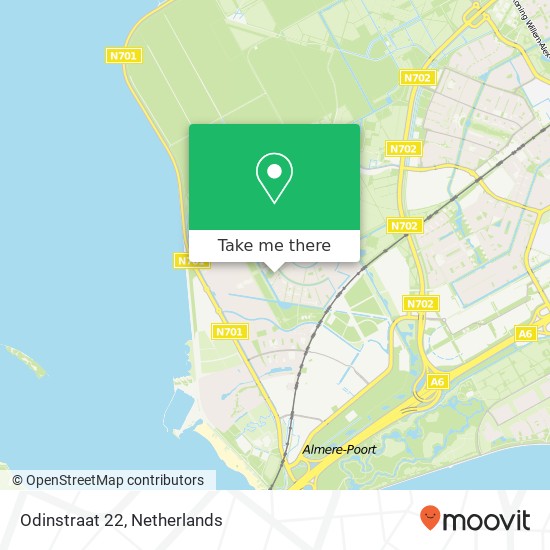 Odinstraat 22, 1363 WL Almere-Stad kaart