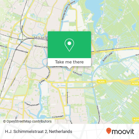 H.J. Schimmelstraat 2, 2032 ZH Haarlem kaart