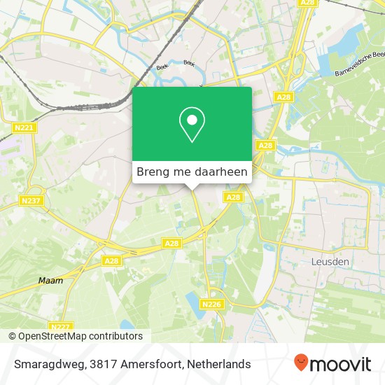 Smaragdweg, 3817 Amersfoort kaart