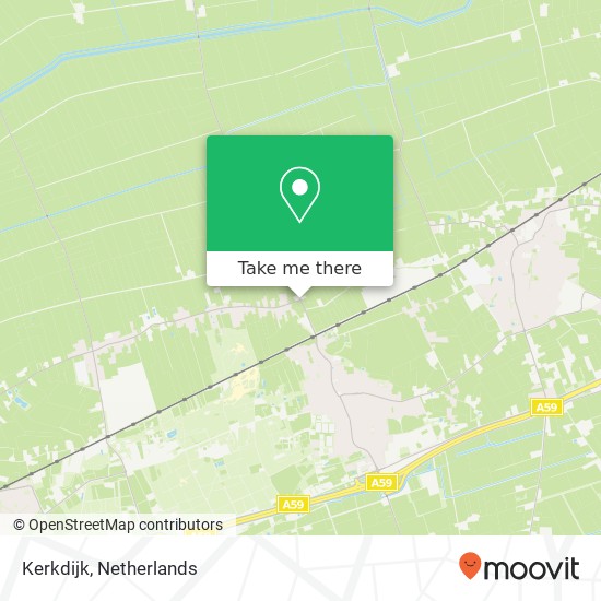 Kerkdijk, 5391 Nuland kaart