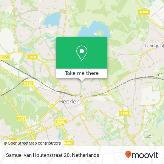 Samuel van Houtenstraat 20, 6415 Heerlen kaart