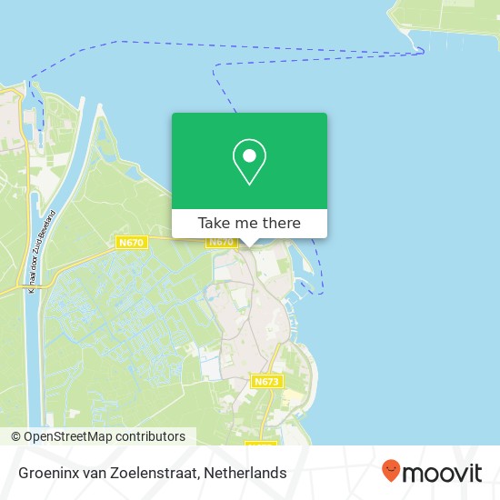 Groeninx van Zoelenstraat, 4401 Yerseke kaart