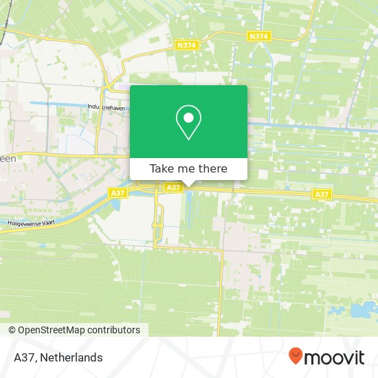 A37, 7913 Hoogeveen kaart