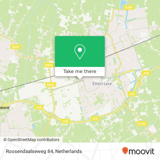 Roosendaalseweg 84, 4875 AA Etten-Leur kaart