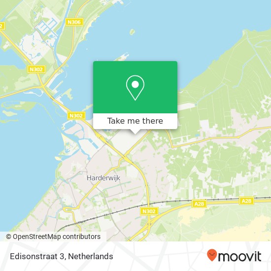 Edisonstraat 3, 3846 AS Harderwijk kaart