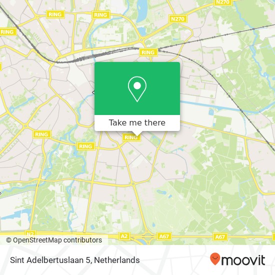 Sint Adelbertuslaan 5, 5643 PK Eindhoven kaart
