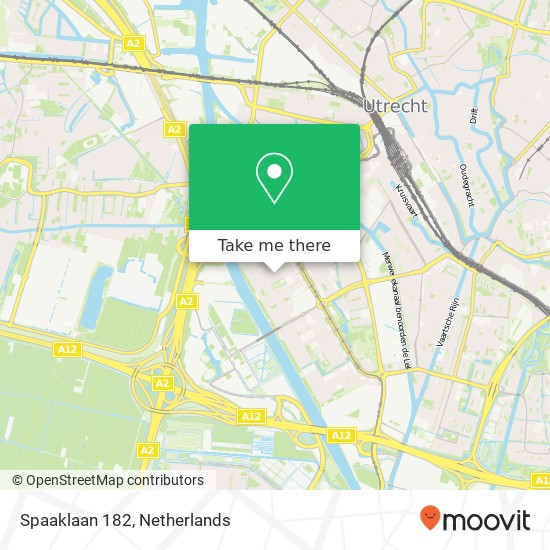 Spaaklaan 182, 3527 SN Utrecht kaart