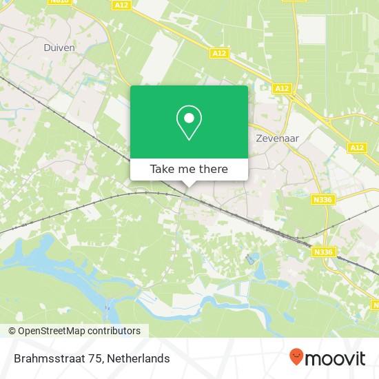 Brahmsstraat 75, 6904 DC Zevenaar kaart