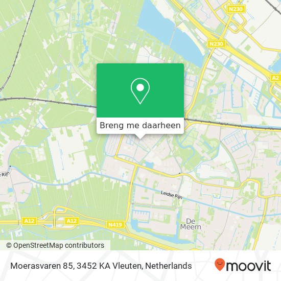 Moerasvaren 85, 3452 KA Vleuten kaart