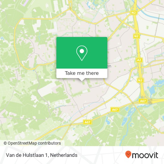 Van de Hulstlaan 1, 5505 TM Veldhoven kaart