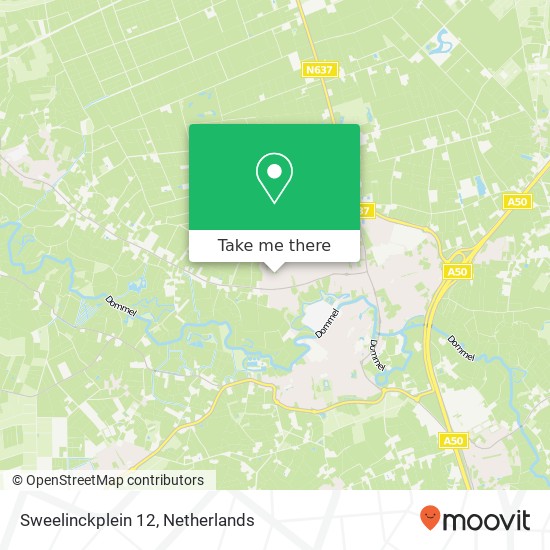 Sweelinckplein 12, 5491 LH Sint-Oedenrode kaart