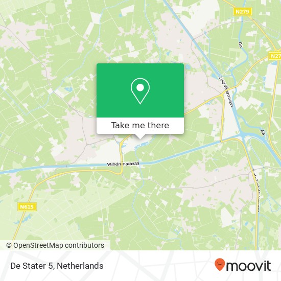 De Stater 5, 5737 RV Lieshout kaart
