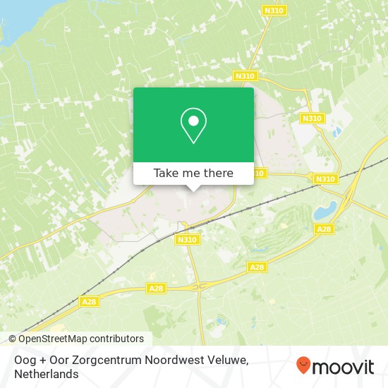 Oog + Oor Zorgcentrum Noordwest Veluwe, Bergakkerweg 2 kaart