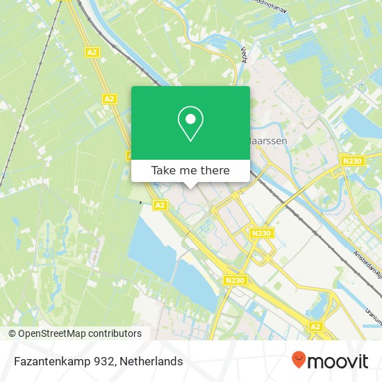 Fazantenkamp 932, 3607 EG Maarssen kaart