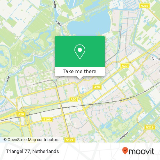 Triangel 77, 3068 HT Rotterdam kaart