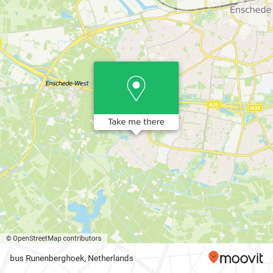 bus Runenberghoek, 7546 EG Enschede kaart
