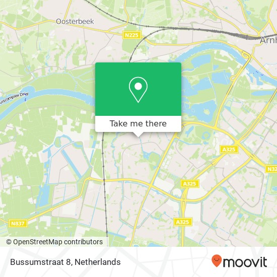 Bussumstraat 8, 6843 AA Arnhem kaart