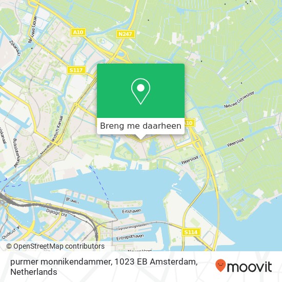 purmer monnikendammer, 1023 EB Amsterdam kaart