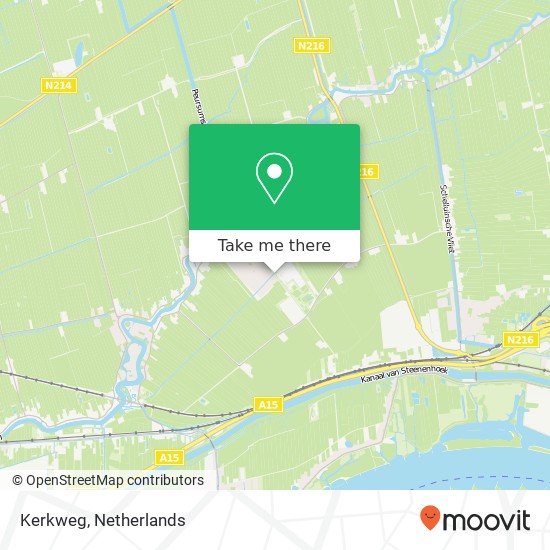 Kerkweg, 3381 Giessenburg kaart