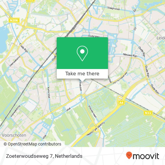 Zoeterwoudseweg 7, 2321 GL Leiden kaart