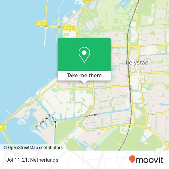 Jol 11 21, 8243 ED Lelystad kaart