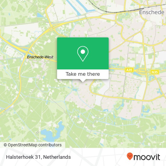 Halsterhoek 31, 7546 MJ Enschede kaart