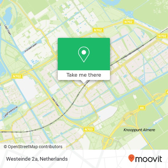 Westeinde 2a, 1334 BK Almere-Buiten kaart