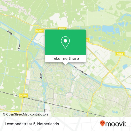 Lexmondstraat 5, 5045 XX Tilburg kaart