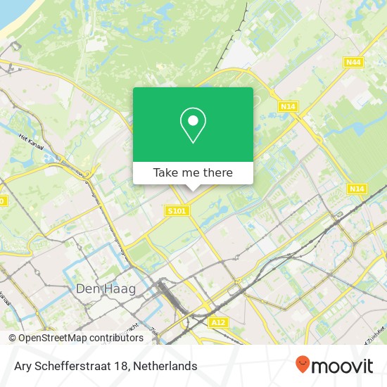 Ary Schefferstraat 18, 2597 VV Den Haag kaart