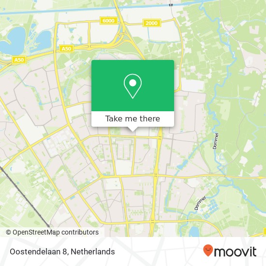 Oostendelaan 8, 5628 RZ Eindhoven kaart